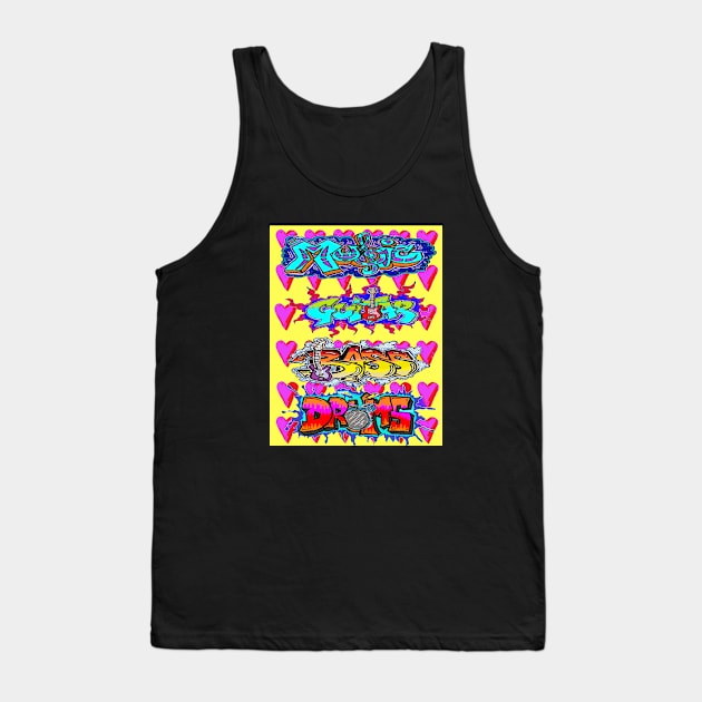 Yellow Heart Graffiti By LowEndGraphics Tank Top by LowEndGraphics